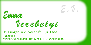 emma verebelyi business card